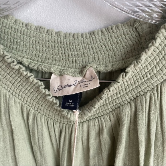 Universal Thread Smocked Gauze Shift Cotton Pastel Mint Baby Doll Dress size M - Picture 11 of 12